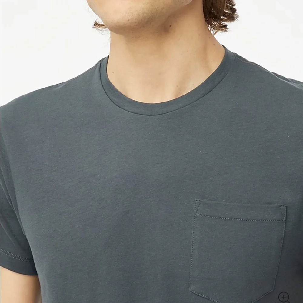 J cRew evening storm Cotton washed jersey pocket tee